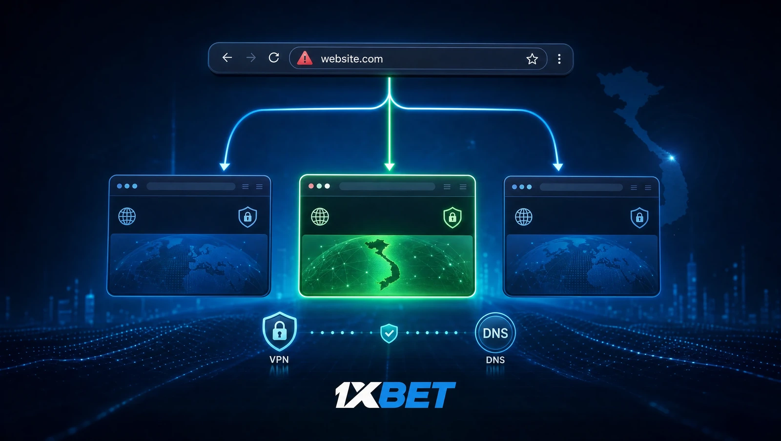 Giao diện 1xBet mở qua link mới không bị chặn tại Việt Nam