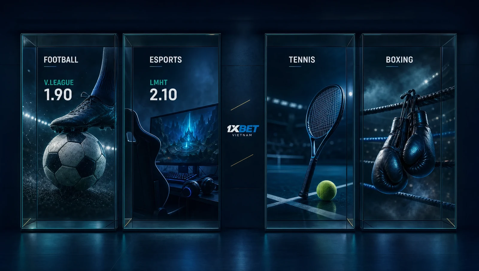 Thị trường thể thao Việt Nam tại 1xBet — bóng đá, esports, bóng rổ, tennis